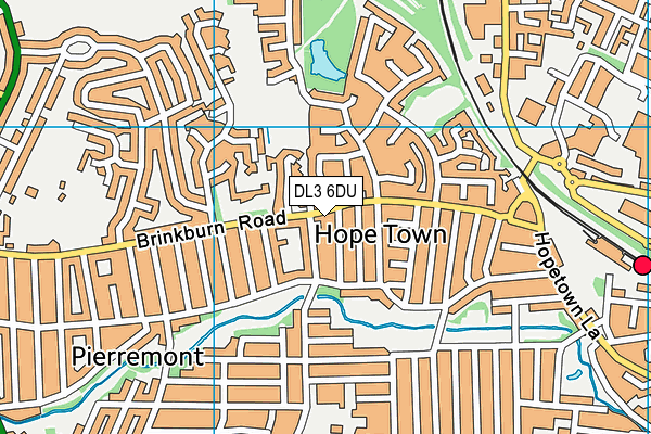 DL3 6DU map - OS VectorMap District (Ordnance Survey)