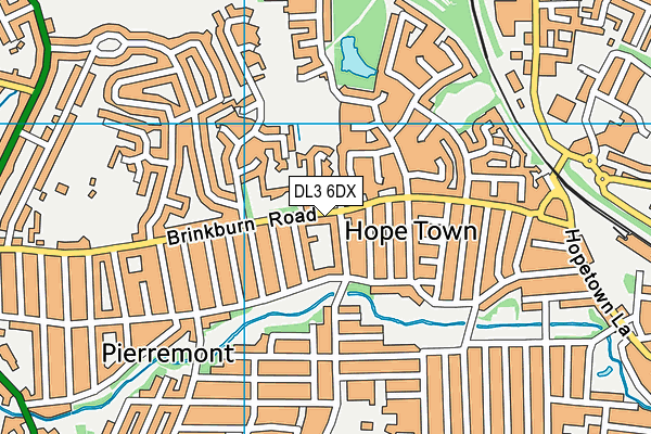 DL3 6DX map - OS VectorMap District (Ordnance Survey)