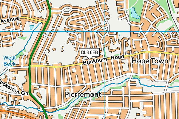 DL3 6EB map - OS VectorMap District (Ordnance Survey)