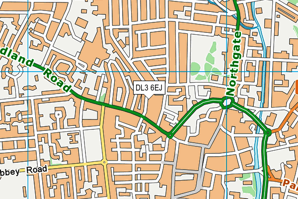 DL3 6EJ map - OS VectorMap District (Ordnance Survey)