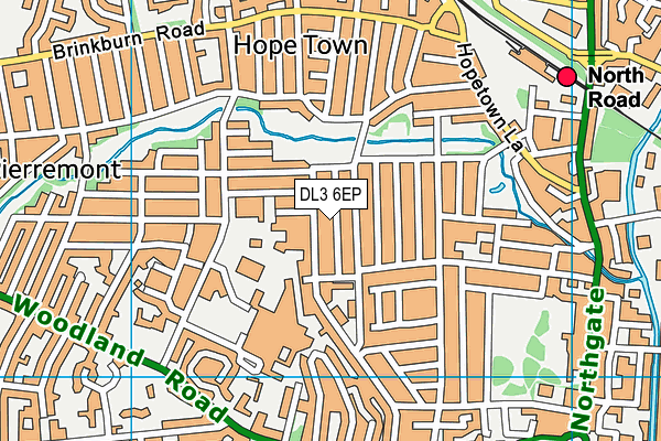 DL3 6EP map - OS VectorMap District (Ordnance Survey)