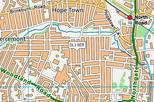 DL3 6ER map - OS VectorMap District (Ordnance Survey)