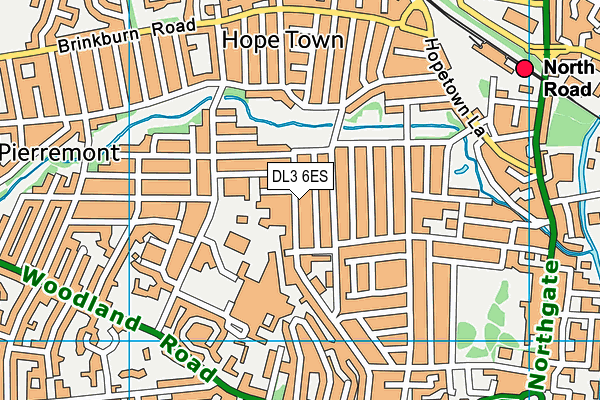 DL3 6ES map - OS VectorMap District (Ordnance Survey)