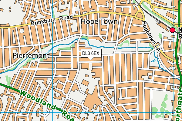 DL3 6EX map - OS VectorMap District (Ordnance Survey)
