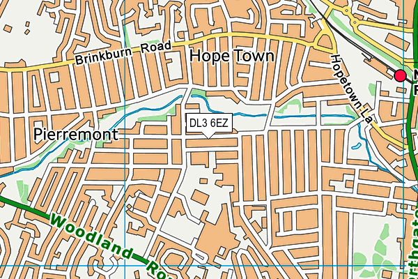 DL3 6EZ map - OS VectorMap District (Ordnance Survey)