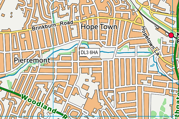 DL3 6HA map - OS VectorMap District (Ordnance Survey)
