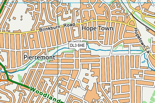 DL3 6HE map - OS VectorMap District (Ordnance Survey)