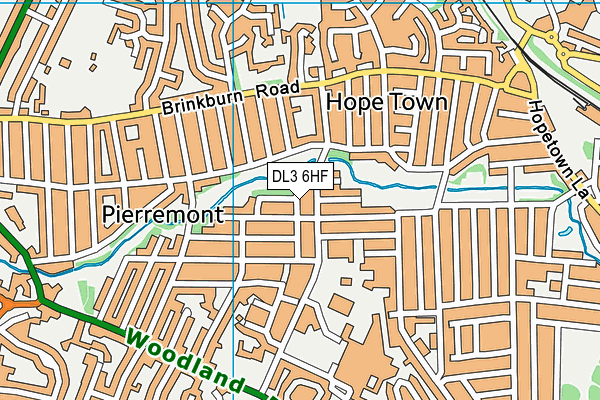 DL3 6HF map - OS VectorMap District (Ordnance Survey)
