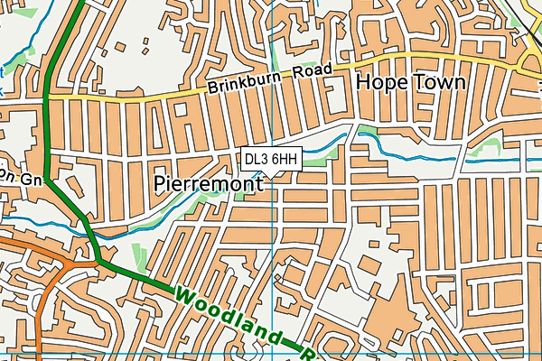 DL3 6HH map - OS VectorMap District (Ordnance Survey)