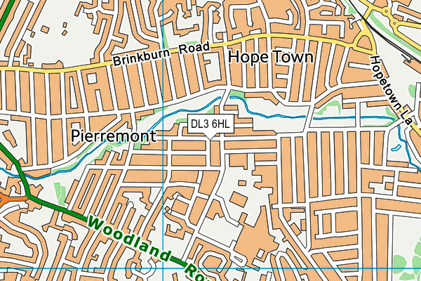 DL3 6HL map - OS VectorMap District (Ordnance Survey)