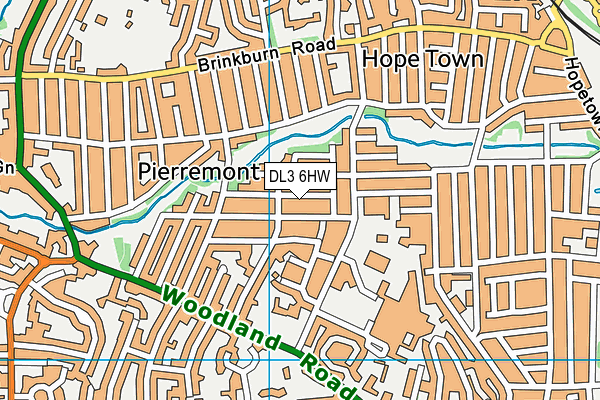 DL3 6HW map - OS VectorMap District (Ordnance Survey)