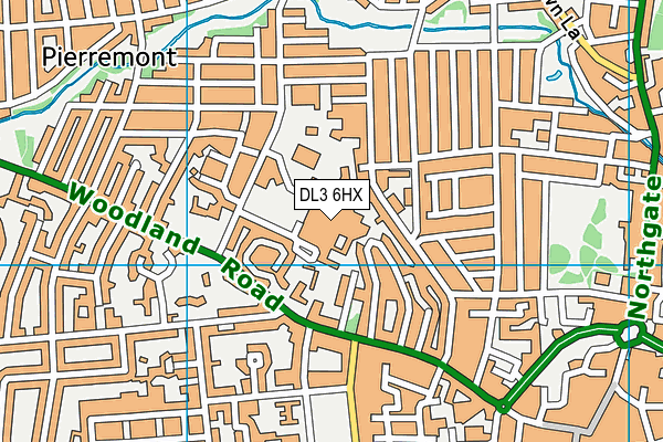 DL3 6HX map - OS VectorMap District (Ordnance Survey)