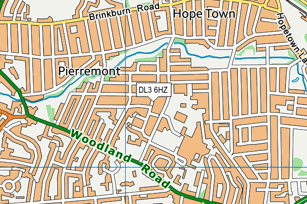 DL3 6HZ map - OS VectorMap District (Ordnance Survey)