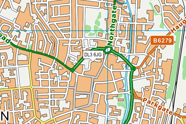 DL3 6JG map - OS VectorMap District (Ordnance Survey)