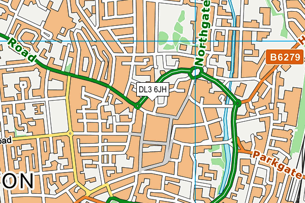 DL3 6JH map - OS VectorMap District (Ordnance Survey)