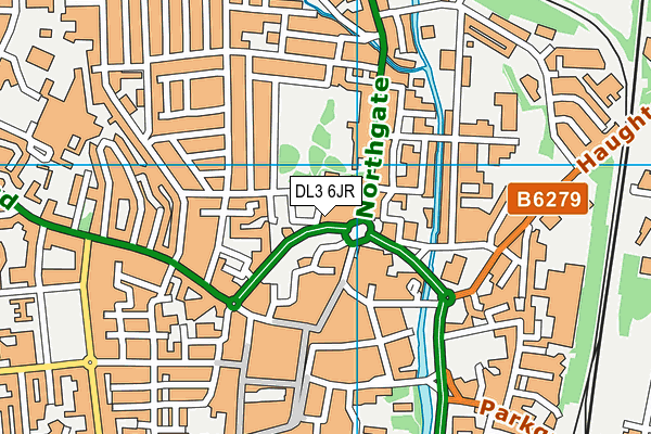 DL3 6JR map - OS VectorMap District (Ordnance Survey)