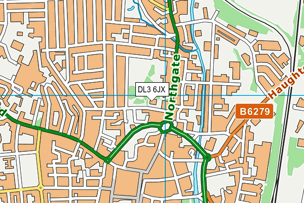 DL3 6JX map - OS VectorMap District (Ordnance Survey)