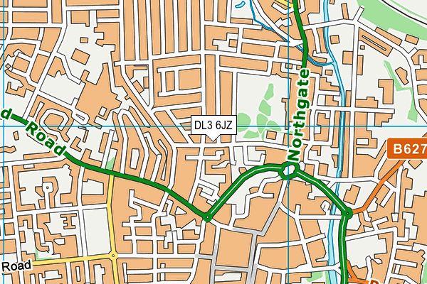 DL3 6JZ map - OS VectorMap District (Ordnance Survey)