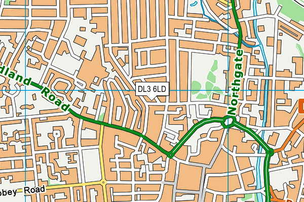 DL3 6LD map - OS VectorMap District (Ordnance Survey)