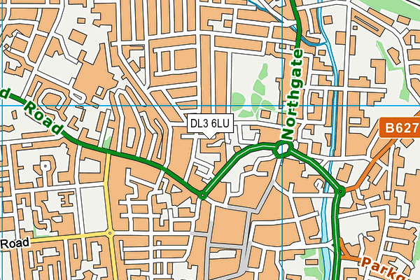 DL3 6LU map - OS VectorMap District (Ordnance Survey)