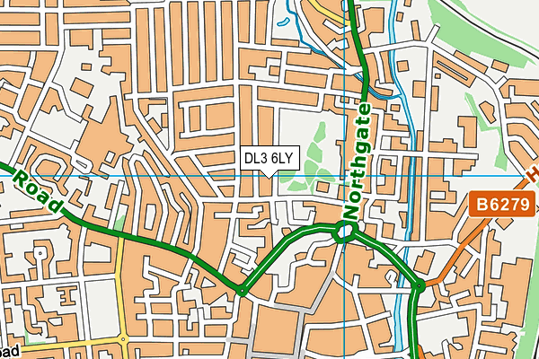 DL3 6LY map - OS VectorMap District (Ordnance Survey)
