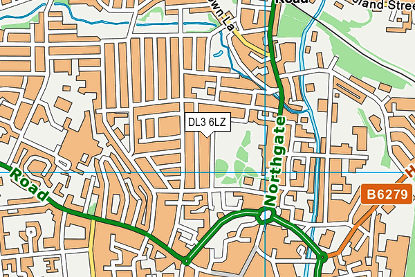 DL3 6LZ map - OS VectorMap District (Ordnance Survey)