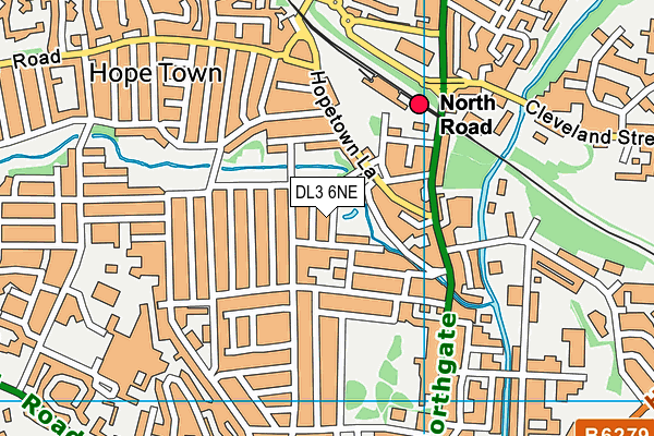 DL3 6NE map - OS VectorMap District (Ordnance Survey)