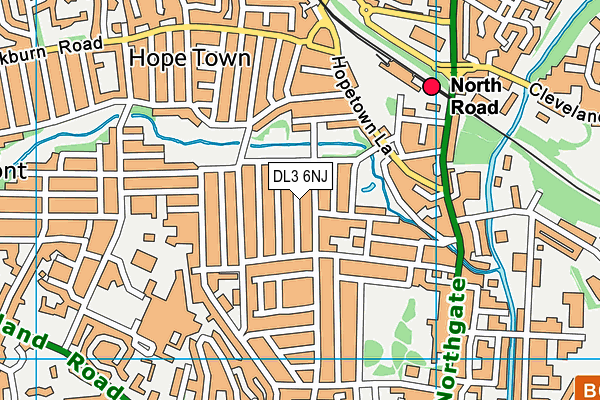 DL3 6NJ map - OS VectorMap District (Ordnance Survey)