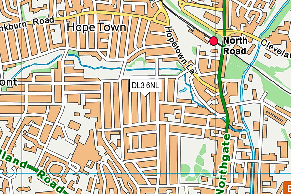 DL3 6NL map - OS VectorMap District (Ordnance Survey)