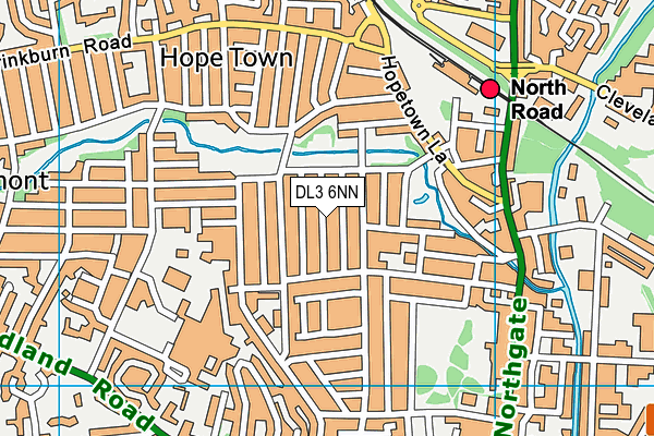 DL3 6NN map - OS VectorMap District (Ordnance Survey)