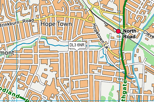 DL3 6NR map - OS VectorMap District (Ordnance Survey)