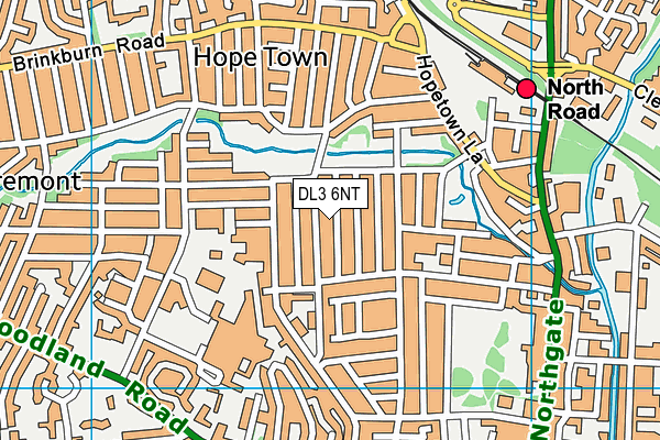 DL3 6NT map - OS VectorMap District (Ordnance Survey)