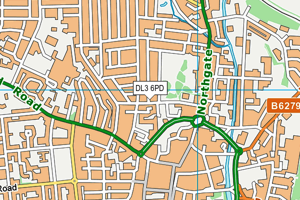 DL3 6PD map - OS VectorMap District (Ordnance Survey)
