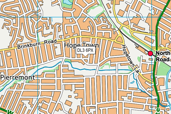 DL3 6PX map - OS VectorMap District (Ordnance Survey)