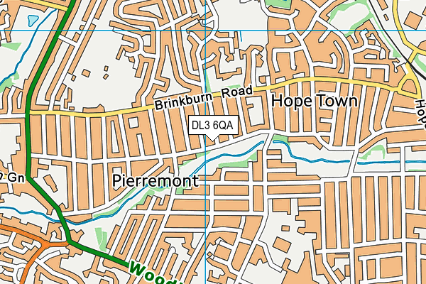 DL3 6QA map - OS VectorMap District (Ordnance Survey)