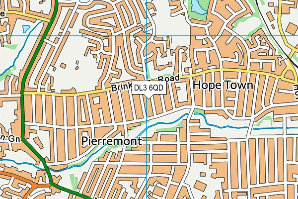 DL3 6QD map - OS VectorMap District (Ordnance Survey)