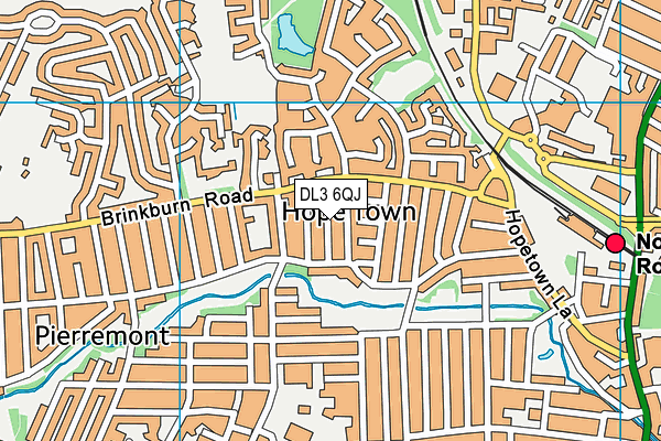 DL3 6QJ map - OS VectorMap District (Ordnance Survey)