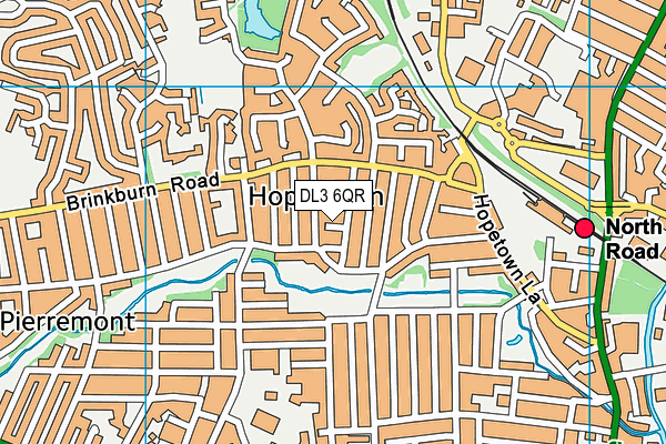 DL3 6QR map - OS VectorMap District (Ordnance Survey)