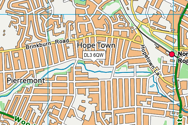 DL3 6QW map - OS VectorMap District (Ordnance Survey)