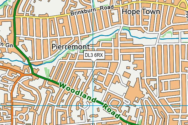 DL3 6RX map - OS VectorMap District (Ordnance Survey)