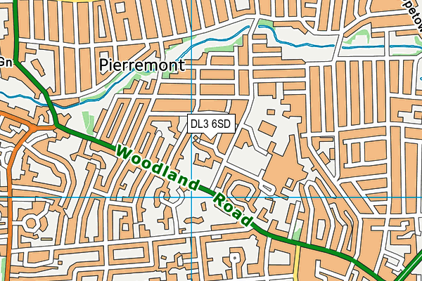 DL3 6SD map - OS VectorMap District (Ordnance Survey)