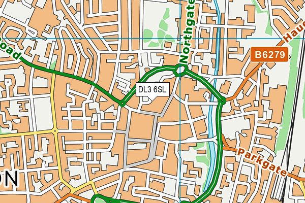 DL3 6SL map - OS VectorMap District (Ordnance Survey)