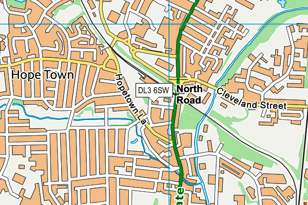 DL3 6SW map - OS VectorMap District (Ordnance Survey)