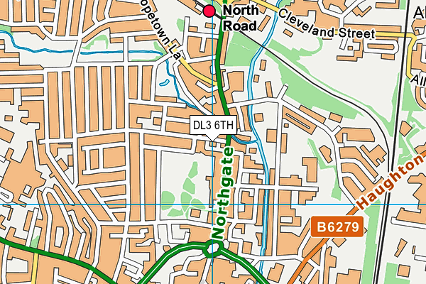 DL3 6TH map - OS VectorMap District (Ordnance Survey)