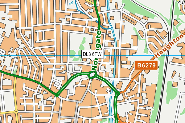 DL3 6TW map - OS VectorMap District (Ordnance Survey)