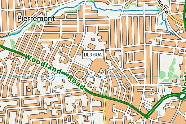 DL3 6UA map - OS VectorMap District (Ordnance Survey)