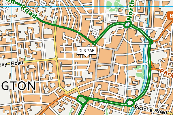 DL3 7AF map - OS VectorMap District (Ordnance Survey)