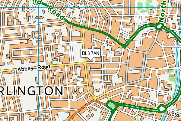 DL3 7AN map - OS VectorMap District (Ordnance Survey)