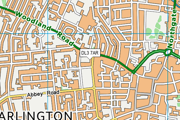 DL3 7AR map - OS VectorMap District (Ordnance Survey)
