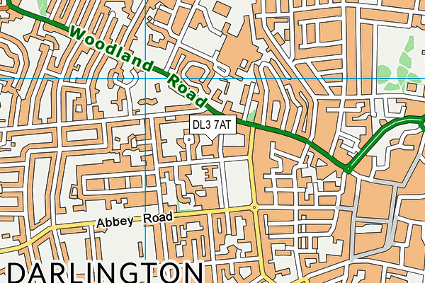 DL3 7AT map - OS VectorMap District (Ordnance Survey)